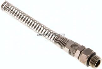 Gerade Drehverschraubung G 1/4"-8x6mm mit Knickschutz