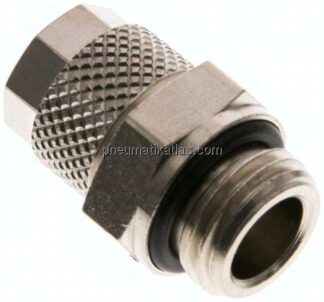 Gerade Verschraubung G 1/4"-8x6mm, Messing vernickelt