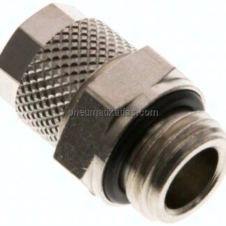 Gerade Verschraubung G 1/4"-8x6mm, Messing vernickelt