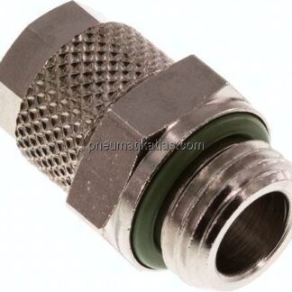 Gerade Verschraubung G 1/4"-8x6mm, Messing vernickelt