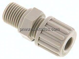 Gerade Verschraubung G 1/4"-8x6mm, Polypropylen