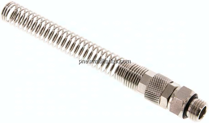 Gerade Drehverschraubung G 1/4"-10x8mm mit Knickschutz