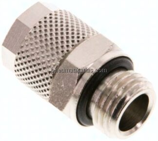Gerade Verschraubung G 1/4"-10x8mm, Messing vernickelt