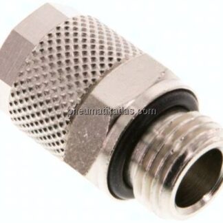 Gerade Verschraubung G 1/4"-10x8mm, Messing vernickelt