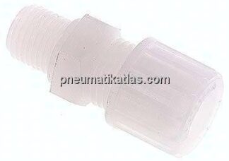 Gerade Verschraubung G 1/4"-10x8mm, PVDF