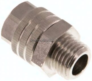 Gerade Verschraubung G 1/4"-11,6x9mm, Messing vernickelt