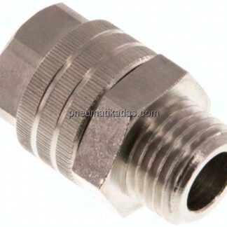 Gerade Verschraubung G 1/4"-11,6x9mm, Messing vernickelt