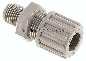 Gerade Verschraubung G 1/4"-12x9mm, Polypropylen
