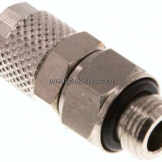 Gerade Drehverschraubung G 1/8"-6x4mm, Messing vernickelt