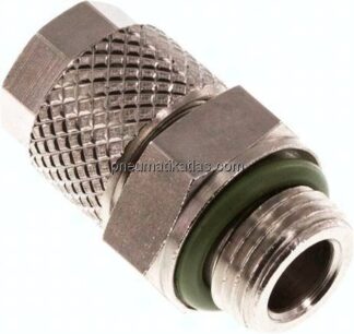 Gerade Verschraubung G 1/8"-6x4mm, Messing vernickelt