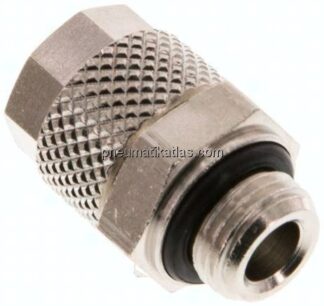 Gerade Verschraubung G 1/8"-8x6mm, Messing vernickelt