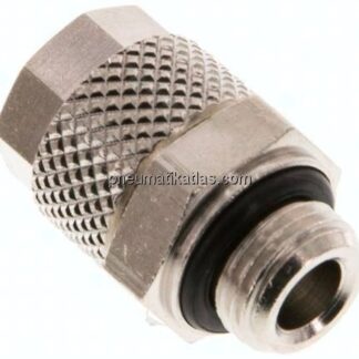 Gerade Verschraubung G 1/8"-8x6mm, Messing vernickelt
