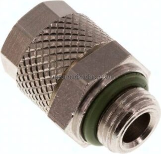 Gerade Verschraubung G 1/8"-8x6mm, Messing vernickelt