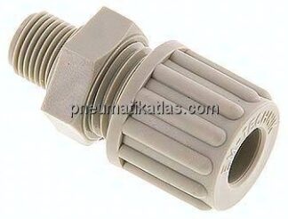 Gerade Verschraubung G 1/8"-8x6mm, Polypropylen