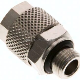 Gerade Verschraubung G 1/8"-10x8mm, Messing vernickelt