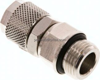 Gerade Drehverschraubung G 3/8"-12x10mm, Messing vernickelt