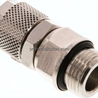 Gerade Drehverschraubung G 3/8"-12x10mm, Messing vernickelt