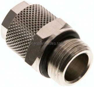 Gerade Verschraubung G 3/8"-12x10mm, Messing vernickelt