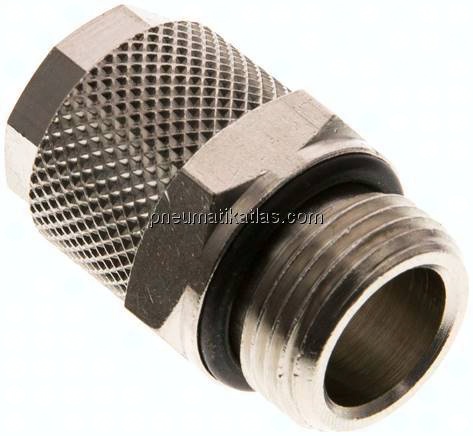 Gerade Verschraubung G 3/8"-12x10mm, Messing vernickelt