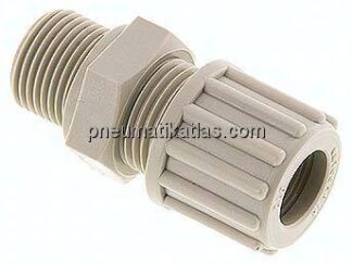Gerade Verschraubung G 3/8"-12x10mm, Polypropylen