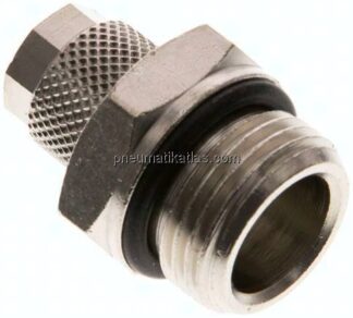 Gerade Verschraubung G 3/8"-6x4mm, Messing vernickelt