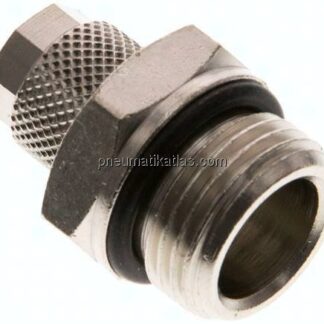 Gerade Verschraubung G 3/8"-6x4mm, Messing vernickelt