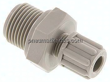 Gerade Verschraubung G 3/8"-6x4mm, Polypropylen
