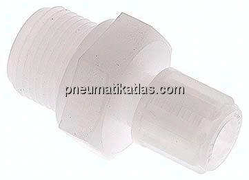 Gerade Verschraubung G 3/8"-6x4mm, PVDF