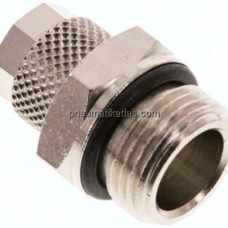 Gerade Verschraubung G 3/8"-8x6mm, Messing vernickelt