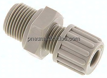 Gerade Verschraubung G 3/8"-8x6mm, Polypropylen