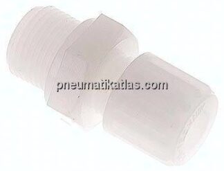 Gerade Verschraubung G 3/8"-8x6mm, PVDF