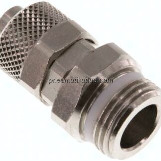 Gerade Drehverschraubung G 3/8"-10x8mm, Messing vernickelt