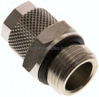 Gerade Verschraubung G 3/8"-10x8mm, Messing vernickelt