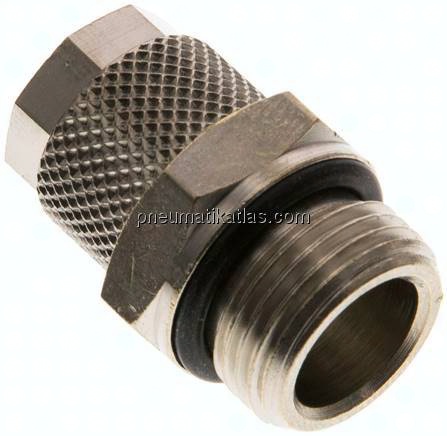 Gerade Verschraubung G 3/8"-10x8mm, Messing vernickelt