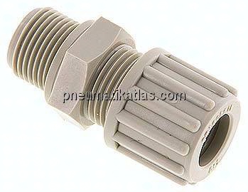Gerade Verschraubung G 3/8"-12x9mm, Polypropylen