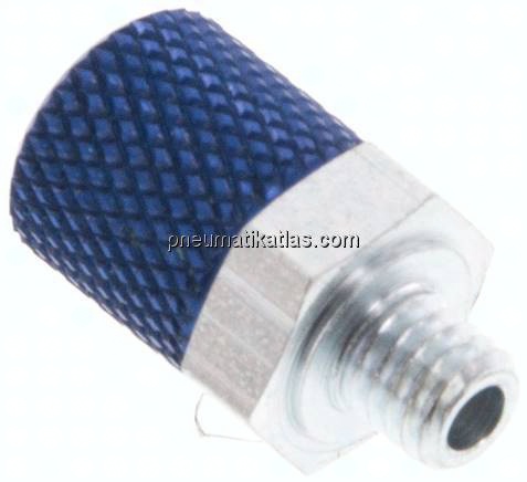Gerade Verschraubung M 5-6x4mm, Aluminium