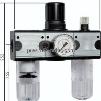 MULTIFIX Wartungseinheit (2), 3-tlg., G 1/2", 0,5 - 10 bar