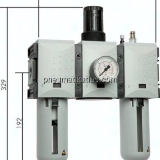 FUTURA Wartungseinheit, 3-tlg., G 3/4", 0,5 - 8 bar, Baur.4