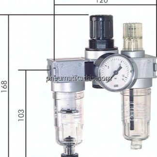 MULTIFIX Wartungseinheit (0), 3-tlg., G 1/8", 0,1 - 3 bar