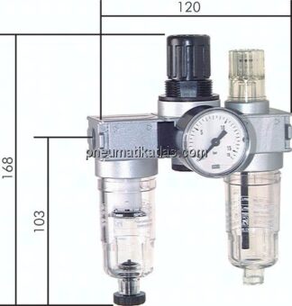 MULTIFIX Wartungseinheit (0), 3-tlg., G 1/8", 0,1 - 3 bar