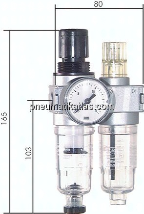 MULTIFIX Wartungseinheit (0), 2-tlg., G 1/8", 0,5 - 10 bar