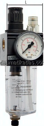 Kombi-Wartungseinheit, G 1/4", 0,5 - 6 bar, Kombi 1