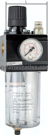Kombi-Wartungseinheit, G 1/2", 0,5 - 6 bar, Kombi 2