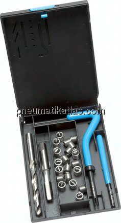 Gewindereparatursortiment in stabiler Kassette (M 5 - M 6 - M 8 - M 10 - M 12)