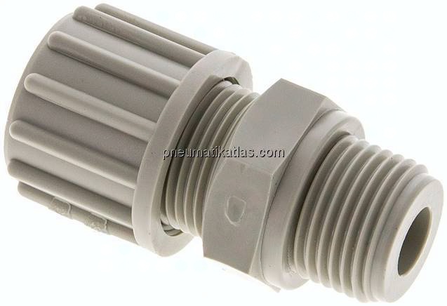 Gerade Verschraubung G 1/2"-16x10mm, Polypropylen