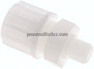 Gerade Verschraubung G 1/4"-16x10mm, PVDF