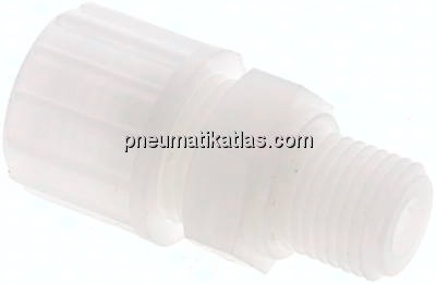 Gerade Verschraubung G 1/4"-10x4mm, PVDF