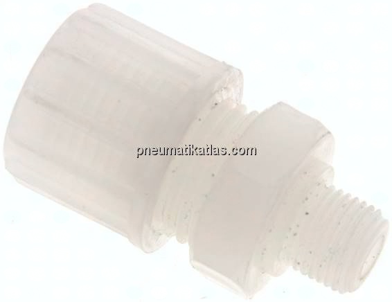 Gerade Verschraubung G 1/8"-10x4mm, PVDF