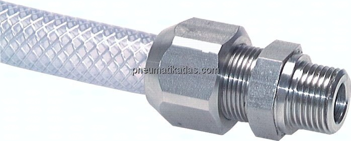 Gerade Verschraubung G 3/8"-12x6mm, 1.4571