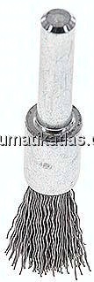 Pinseldrahtbürste 12mm, 6mm Schaft, Stahldraht gewellt 0,3mm